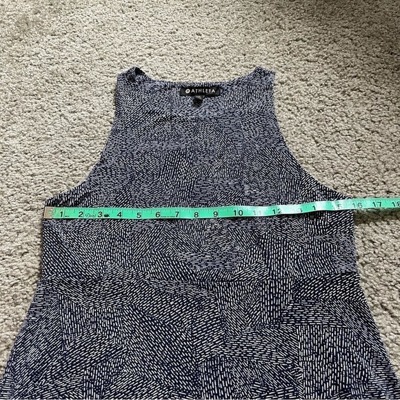 Athleta‎ Santorini navy printed high neck modal dress size medium - Picture 9 of 9